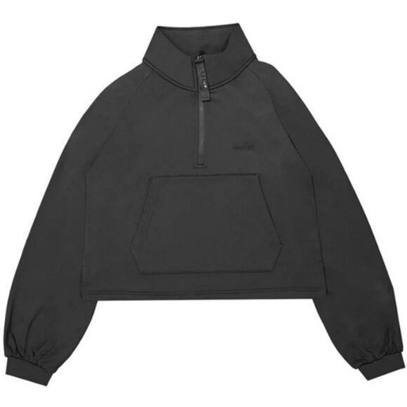 Diadora black vibe tech crop pullover size M - Picture 1 of 4
